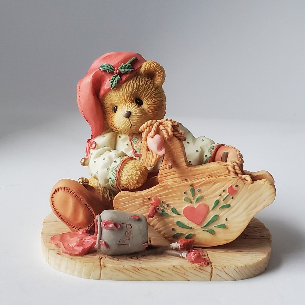 Cherished Teddies "Ginger" Christmas Collectible Figurine Vintage 1995